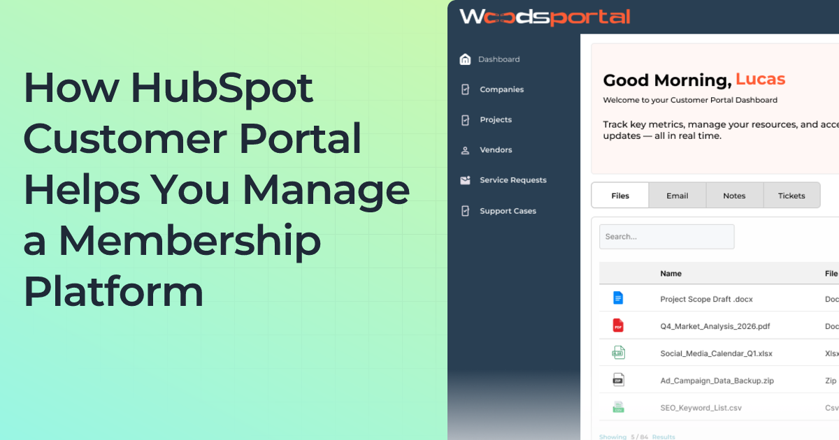 How HubSpot Customer Portal Helps You Manage a Membership Platform